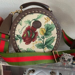LIMITED EDITION Gucci Ophidia GG Flora Round Hat Case/Shoulder Bag NWT